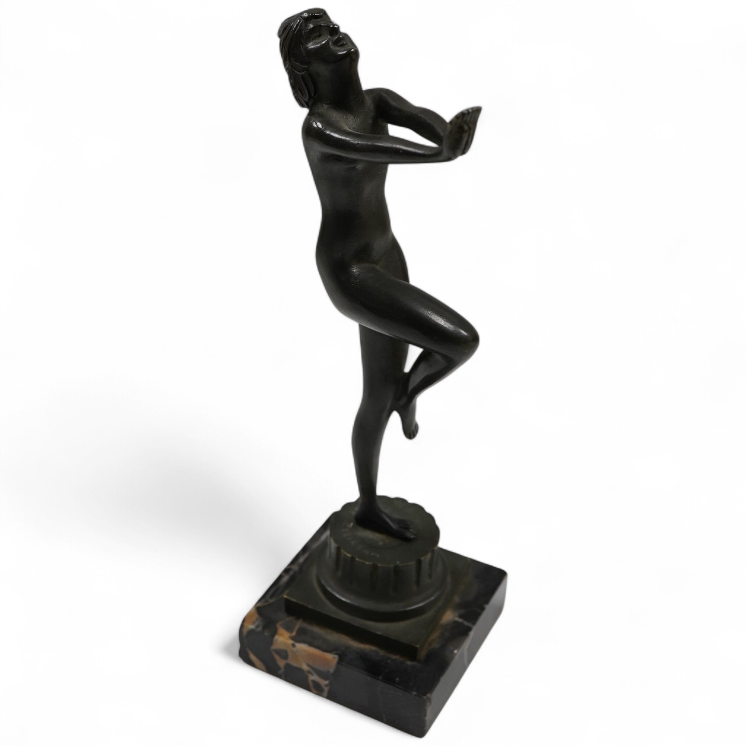 Serge Zelikson (1890-1966), an Art Deco bronze figure ‘La Danse’, signed, 24cm high